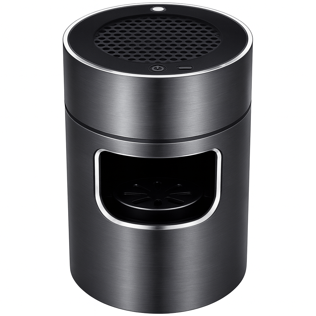 USB-Powered Ashtray with HEPA Filter &amp; Ionizer