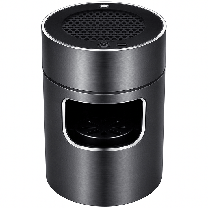 USB-Powered Ashtray with HEPA Filter &amp; Ionizer