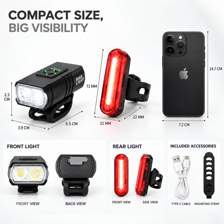 USB Rechargeable Bicycle Lights