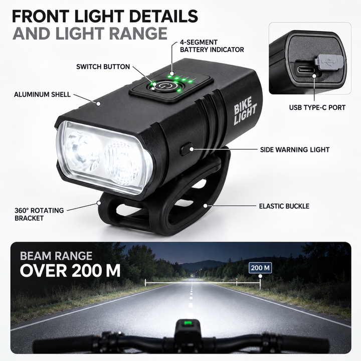 USB Rechargeable Bicycle Lights