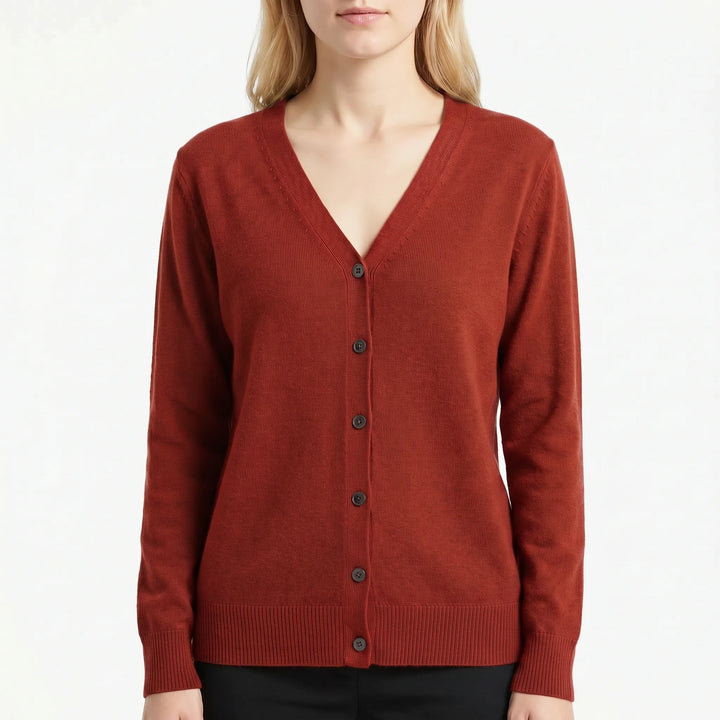 V-Neck Buttoned Cardigan
