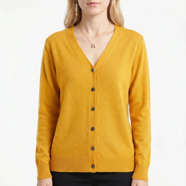 V-Neck Buttoned Cardigan