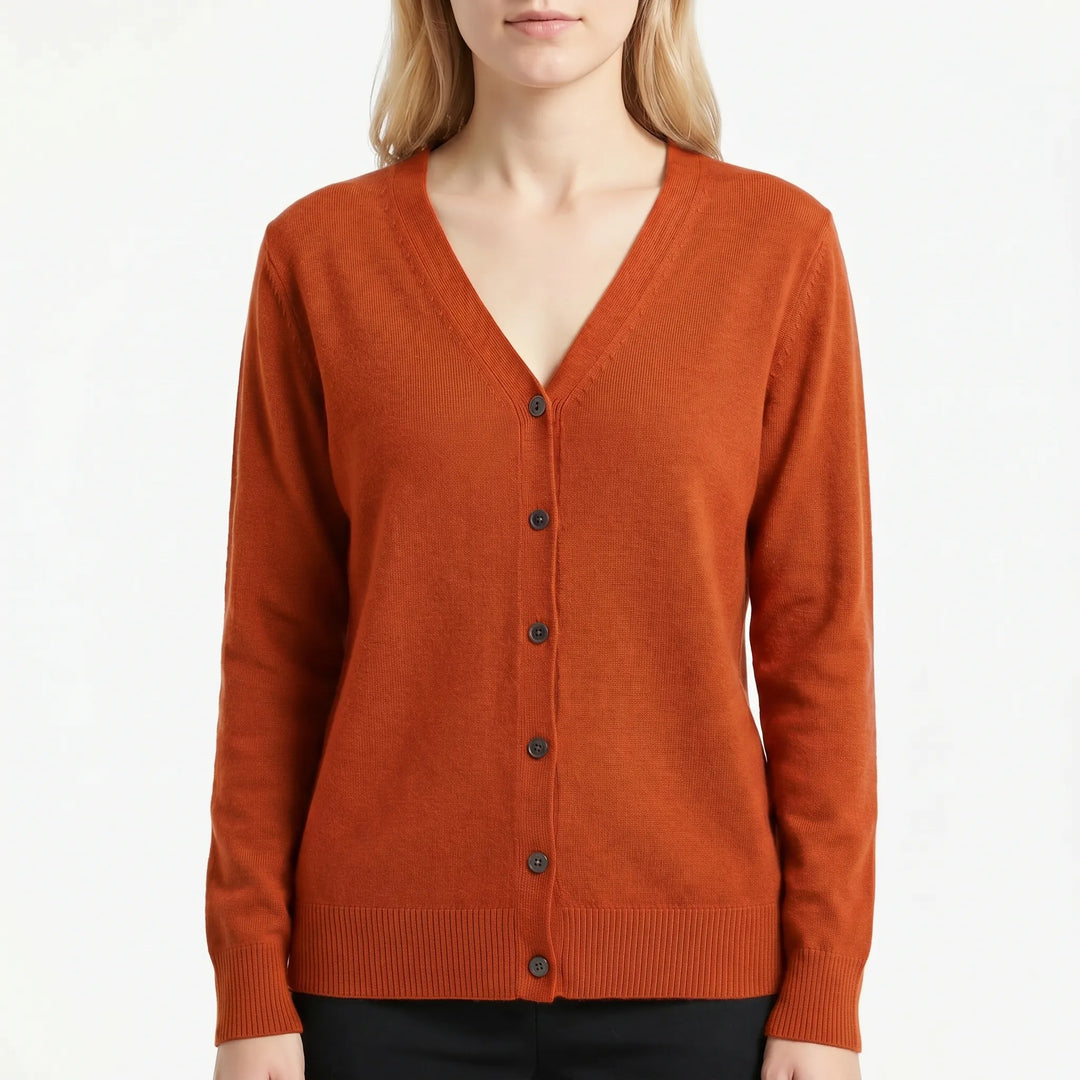 V-Neck Buttoned Cardigan