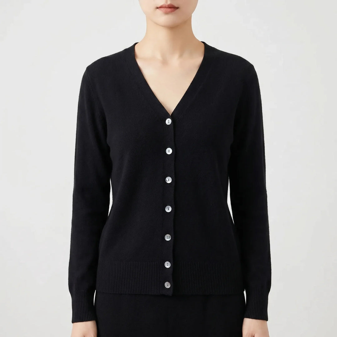 V-Neck Buttoned Cardigan