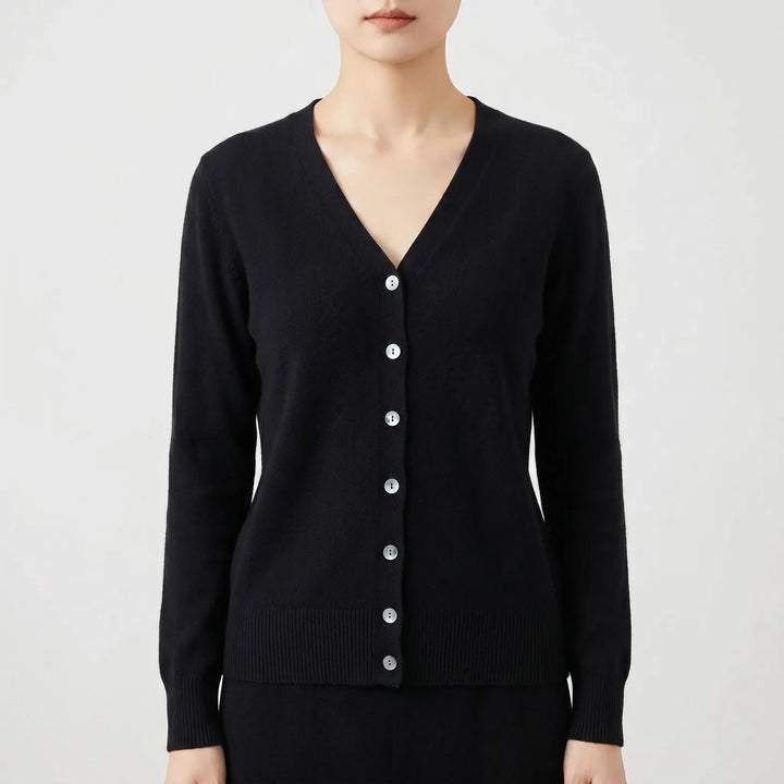 V-Neck Buttoned Cardigan