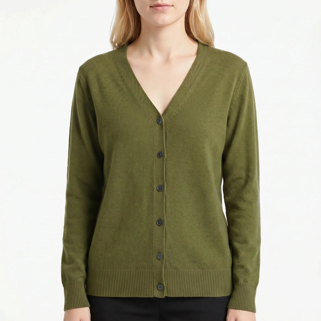 V-Neck Buttoned Cardigan