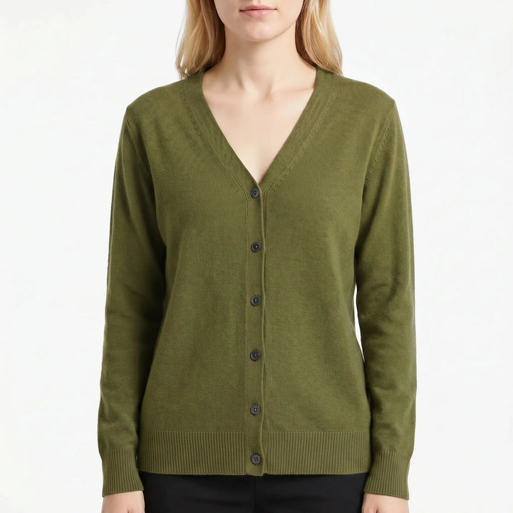 V-Neck Buttoned Cardigan