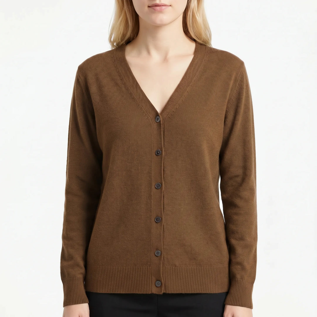 V-Neck Buttoned Cardigan