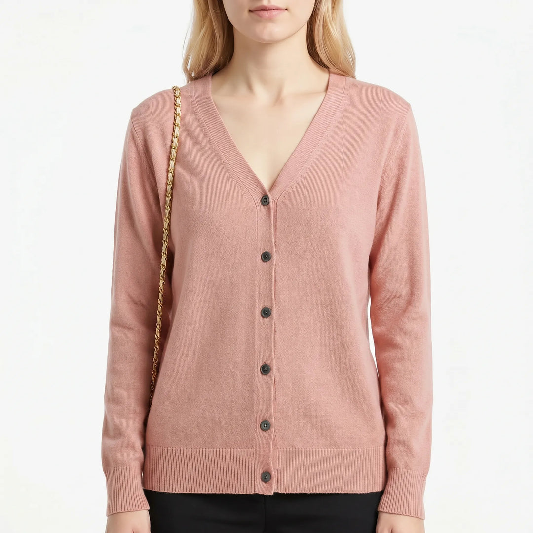 V-Neck Buttoned Cardigan