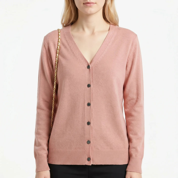 V-Neck Buttoned Cardigan