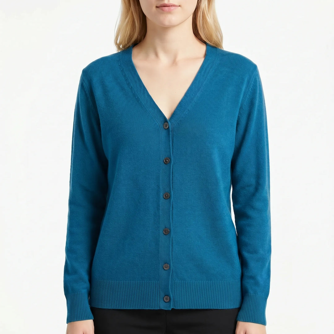 V-Neck Buttoned Cardigan