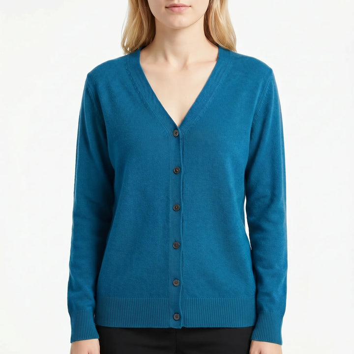V-Neck Buttoned Cardigan