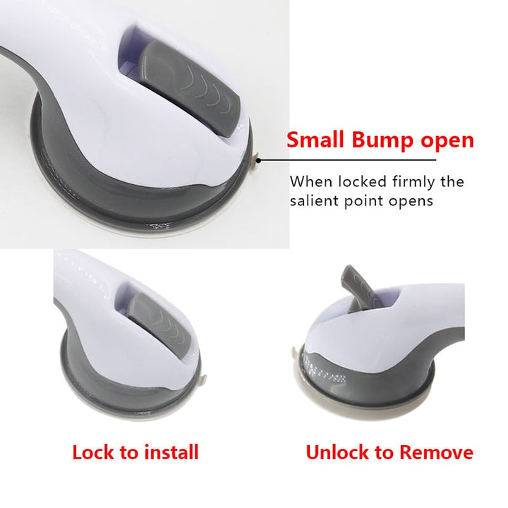 Vacuum Suction Cup Grab Bar – Non-Slip, for Bathroom, Shower and Toilet