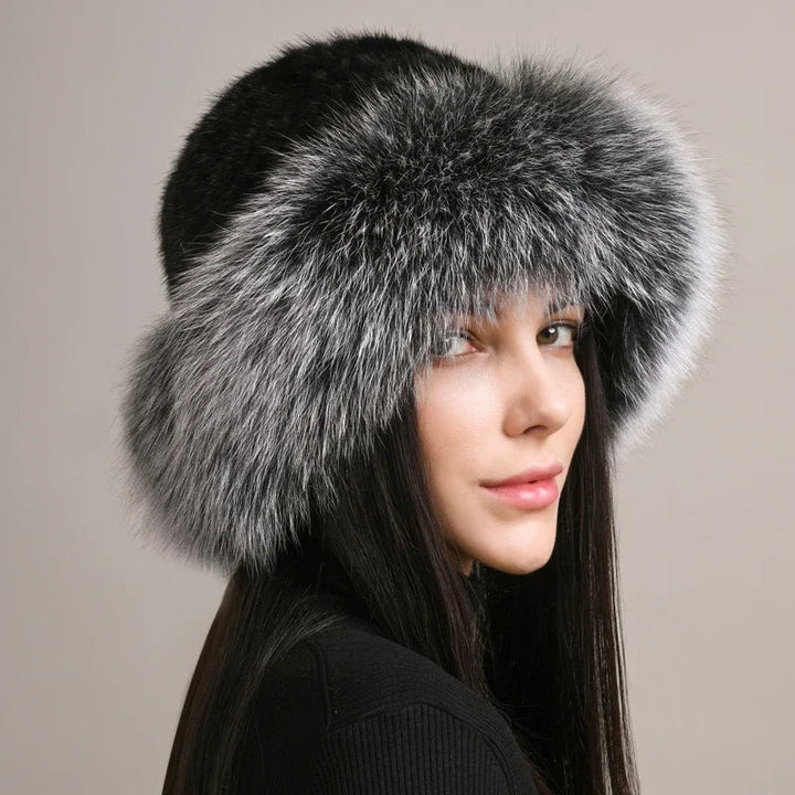Vellara Mink Fur Hat Luxe Winter Accessory for Cozy Warmth