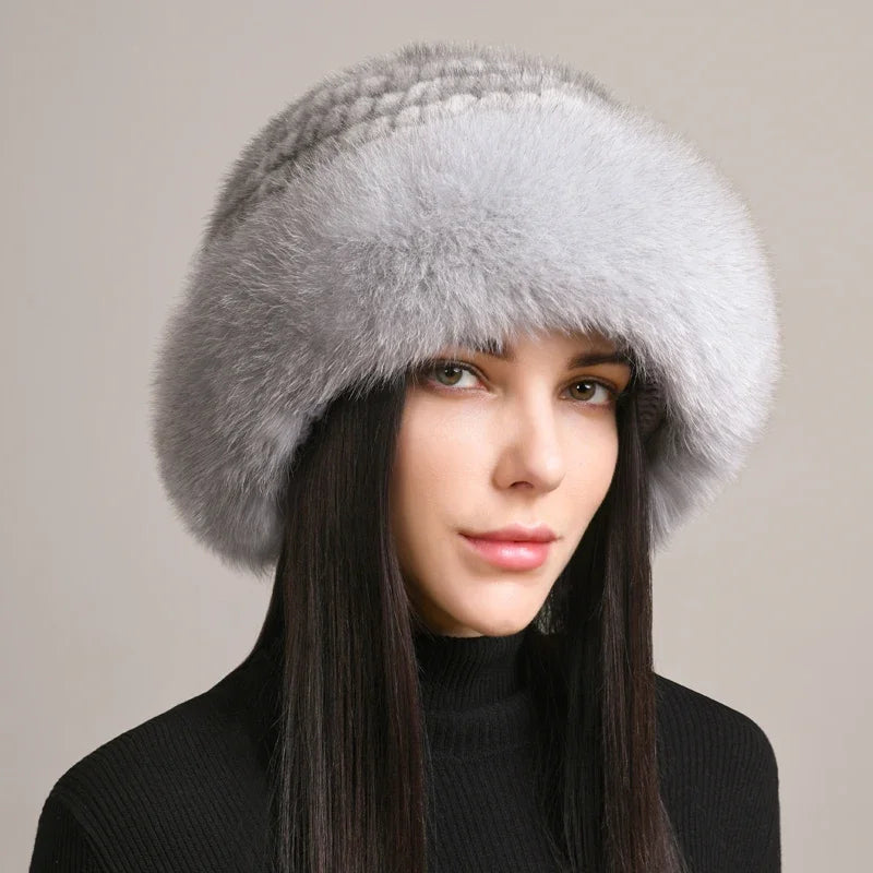 Vellara Mink Fur Hat Luxe Winter Accessory for Cozy Warmth