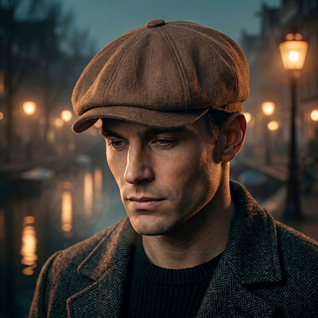 Vintage Flat Cap - Classic Newsboy Cap in Retro Style