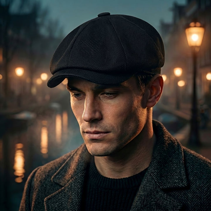 Vintage Flat Cap - Classic Newsboy Cap in Retro Style