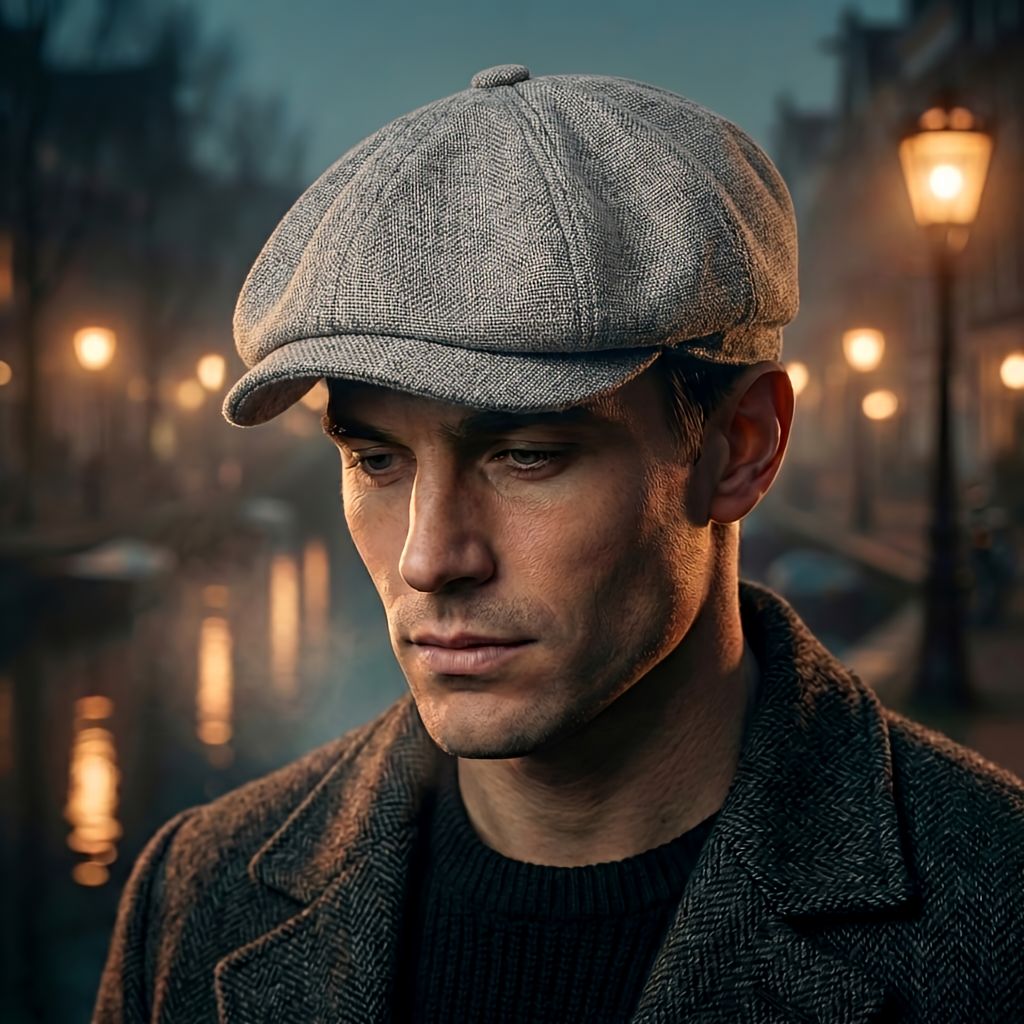Vintage Flat Cap - Classic Newsboy Cap in Retro Style