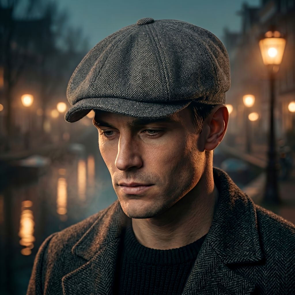 Vintage Flat Cap - Classic Newsboy Cap in Retro Style