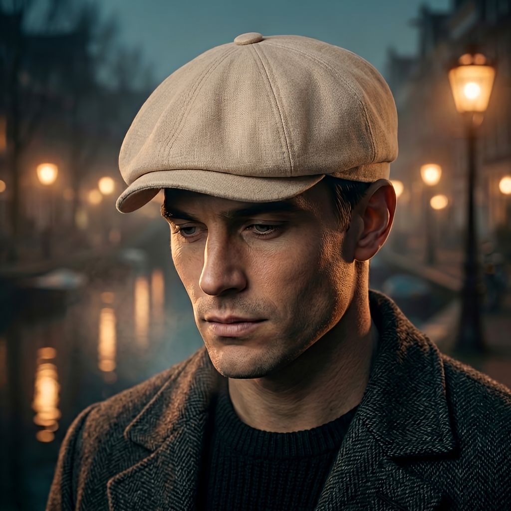 Vintage Flat Cap - Classic Newsboy Cap in Retro Style