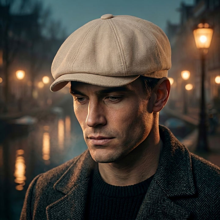 Vintage Flat Cap - Classic Newsboy Cap in Retro Style