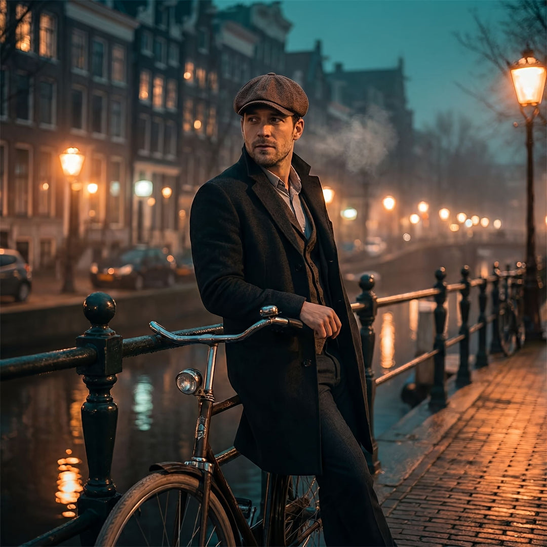 Vintage Flat Cap - Classic Newsboy Cap in Retro Style