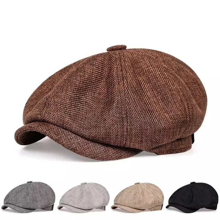 Vintage Flat Cap - Classic Newsboy Cap in Retro Style