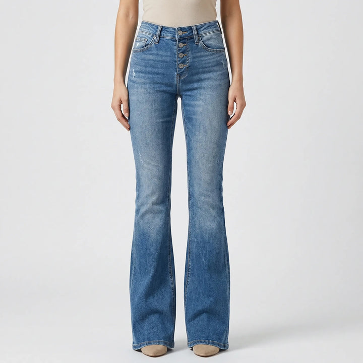 Vintage-Inspired Flare-Leg Jeans - Elisa