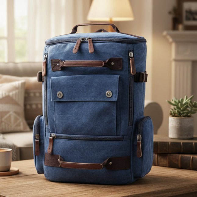 VINTAGECANVAS Backpack – Stylish &amp; Functional with Laptop Compartment for Everyday Use &amp; Adventure