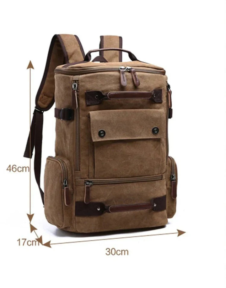 VINTAGECANVAS Backpack – Stylish &amp; Functional with Laptop Compartment for Everyday Use &amp; Adventure