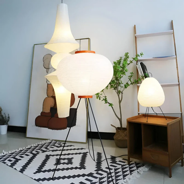 Wabi-Sabi Rice Paper LED Floor Lamp