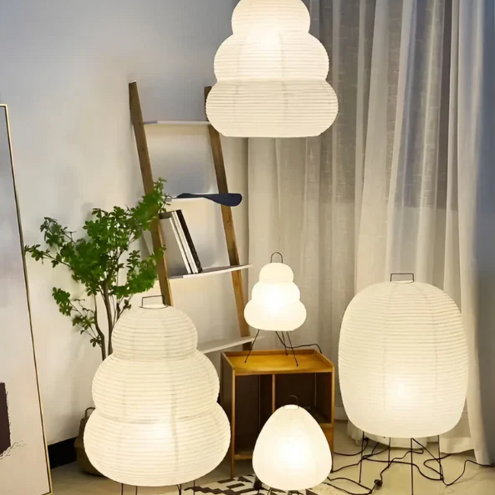 Wabi-Sabi Rice Paper LED Floor Lamp