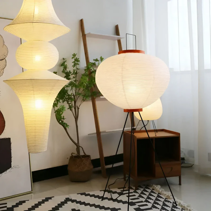 Wabi-Sabi Rice Paper LED Floor Lamp