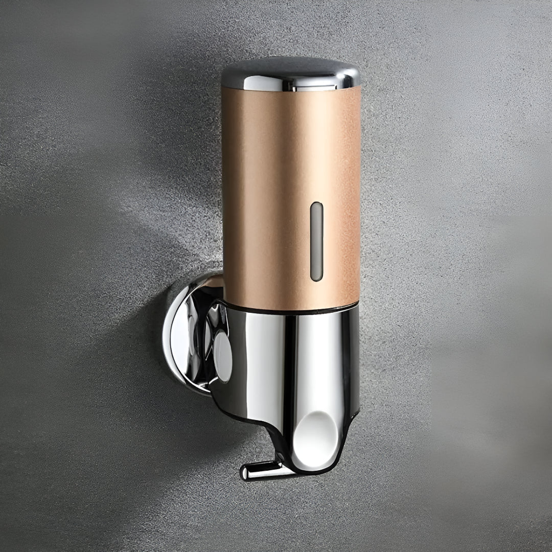 Sleek Wall-Mounted Brass Soap Dispenser – Suitable for Bathroom and Kitchen
