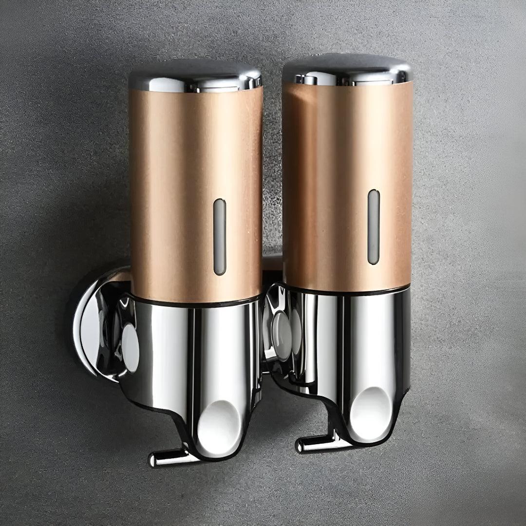Sleek Wall-Mounted Brass Soap Dispenser – Suitable for Bathroom and Kitchen