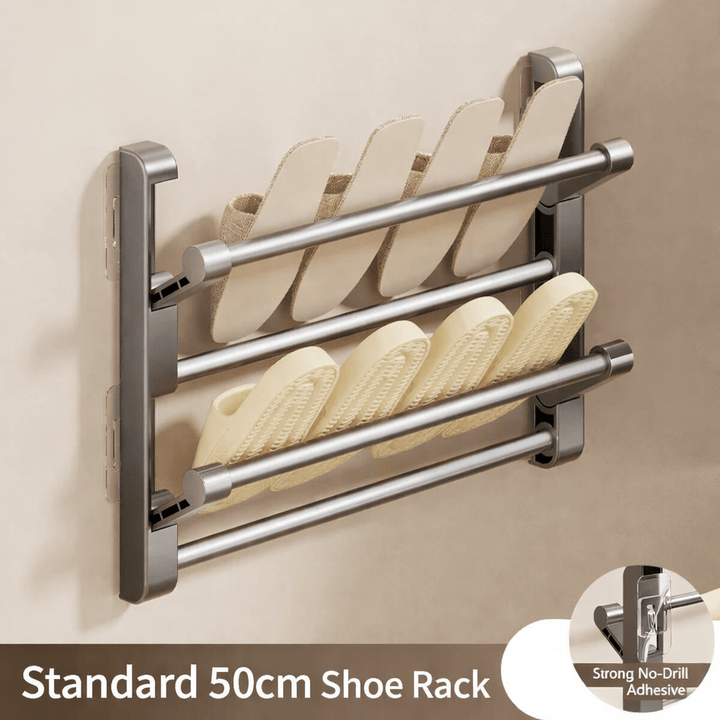 WALL ORGANIZER – Wall-mounted shoe rack with drainage for space-saving storage