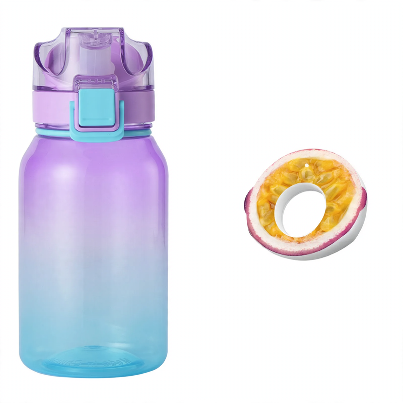Water Bottle with Aroma Ring and Straw, 600 ml