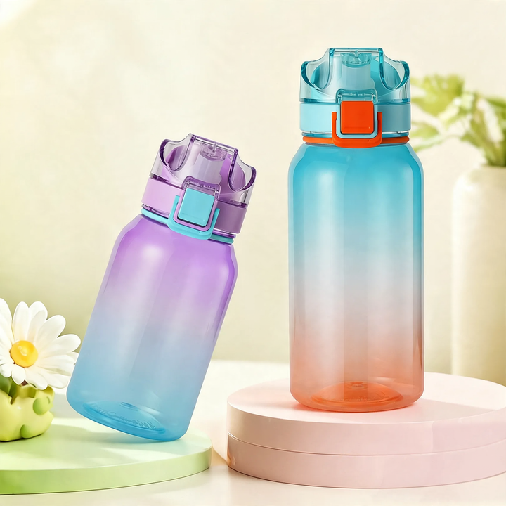 Water Bottle with Aroma Ring and Straw, 600 ml