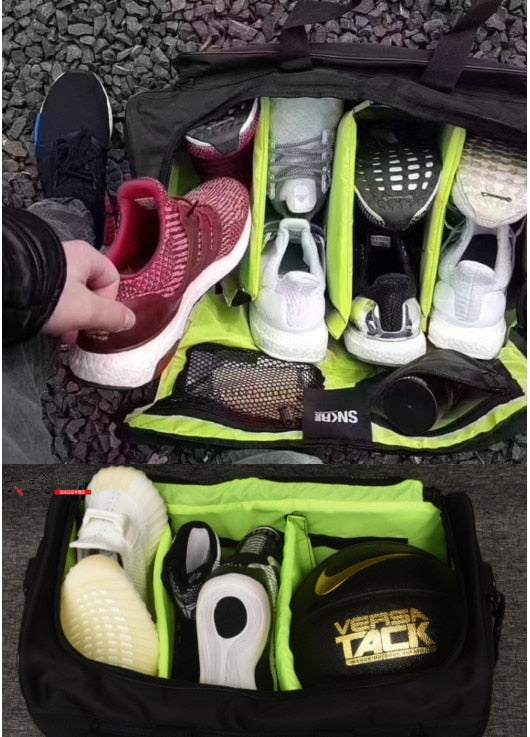 Water-Resistant Multi-Compartment Sneaker &amp; Gear Travel Bag