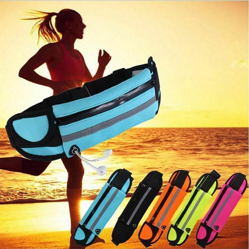 Water-Resistant Running Waist Belt – 1+1 FREE Fitness &amp; Travel Storage Pack