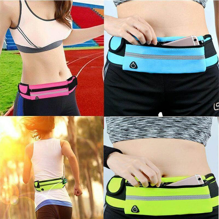 Water-Resistant Running Waist Belt – 1+1 FREE Fitness &amp; Travel Storage Pack