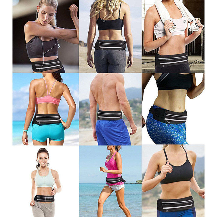 Water-Resistant Running Waist Belt – 1+1 FREE Fitness &amp; Travel Storage Pack