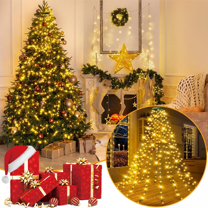 Waterfall Christmas Tree Lights with Remote Control