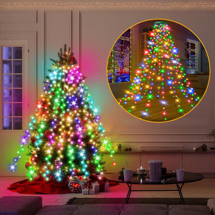 Waterfall Christmas Tree Lights with Remote Control