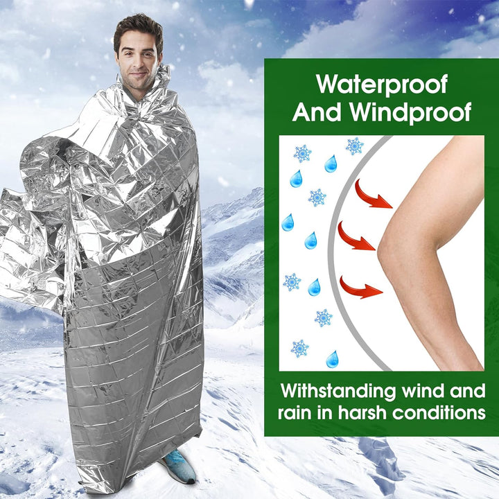 Waterproof Emergency Thermal Mylar Space Survival Blanket