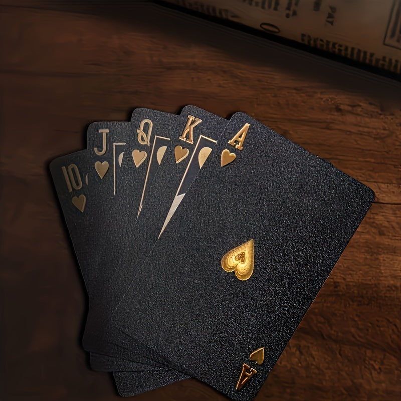 Waterproof &amp; Flexible Black Playing Cards with Storage Box