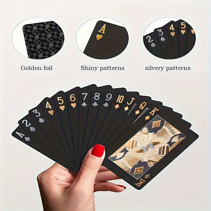 Waterproof &amp; Flexible Black Playing Cards with Storage Box