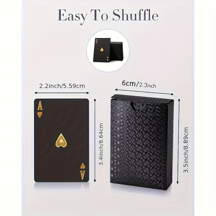 Waterproof &amp; Flexible Black Playing Cards with Storage Box