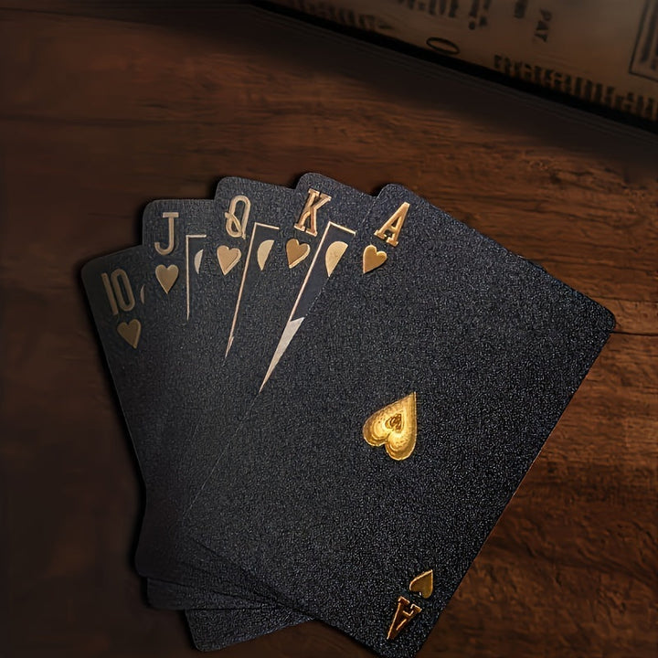 Waterproof &amp; Flexible Black Playing Cards with Storage Box