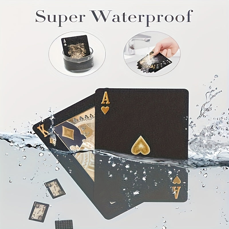 Waterproof &amp; Flexible Black Playing Cards with Storage Box